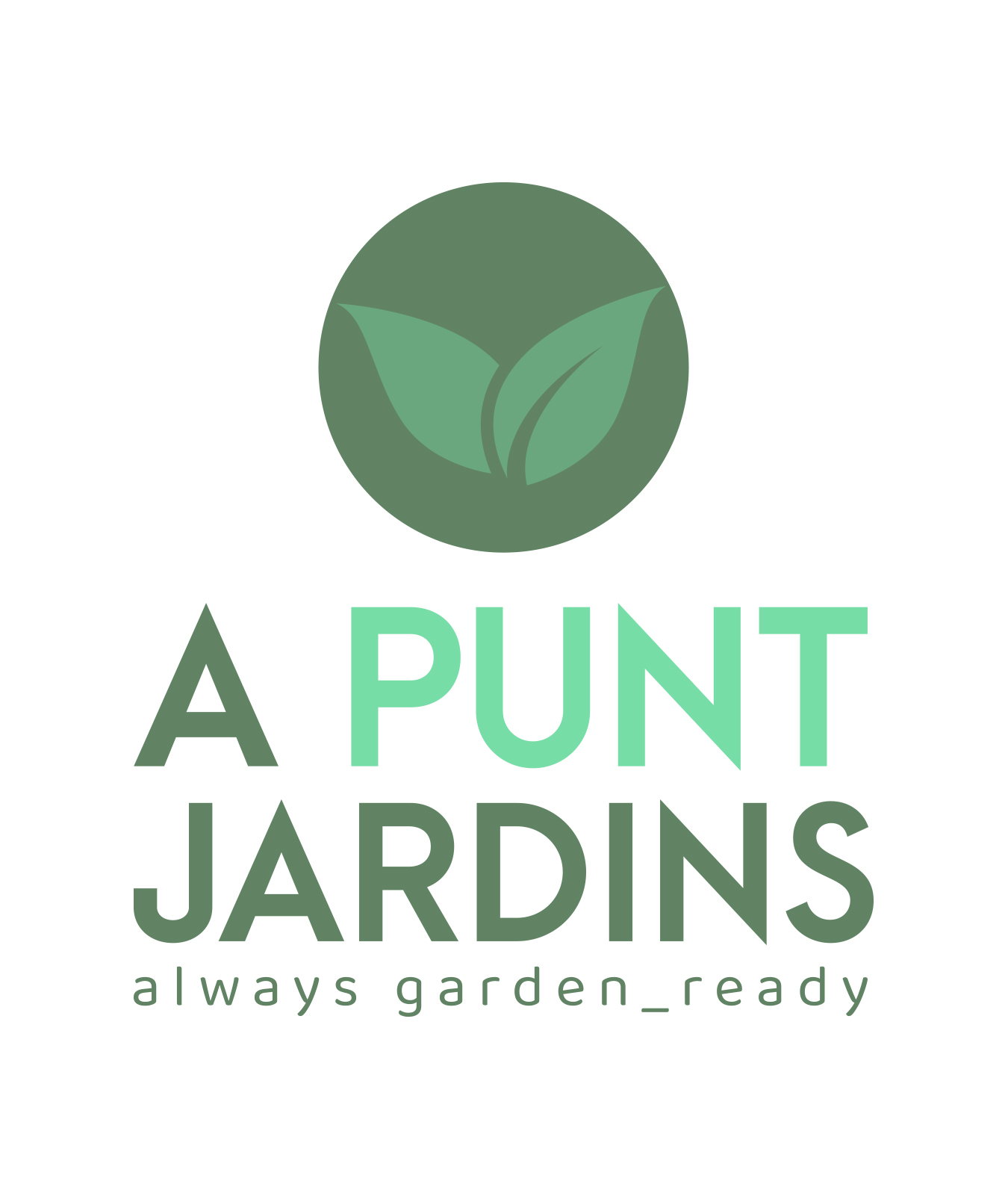Diseño branding, imagen corporativa, logo para A Punt Jardins - diseño marca CR disseny