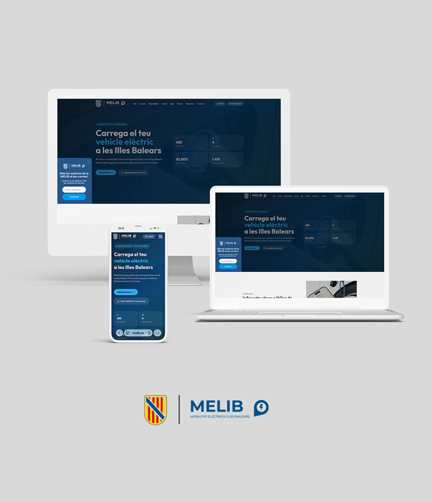 Desarrollo web melib para el Institut Balear de l'Energia, Conselleria d'Empresa, Autònoms i Energia del Govern de les Illes Baleras por CR Disseny