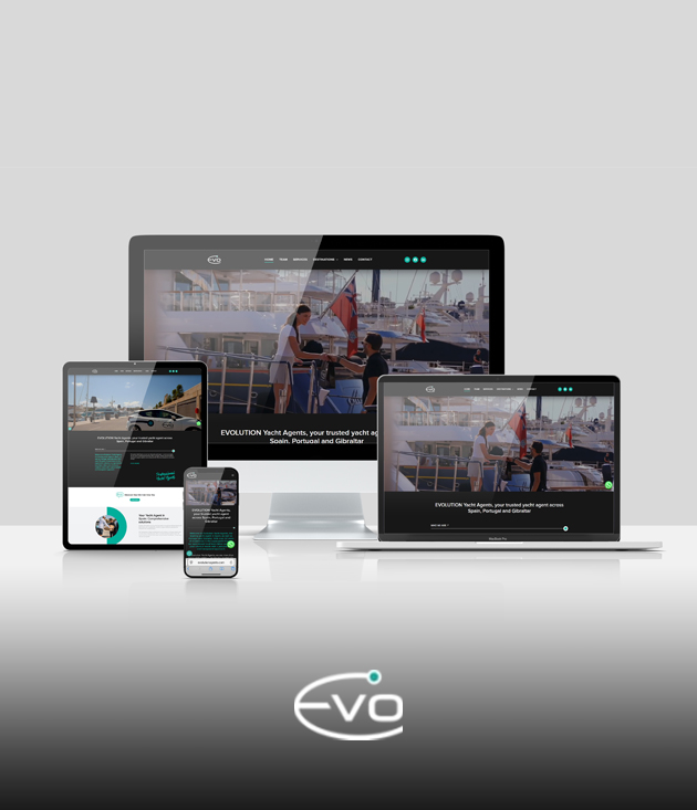 desarrollo web Evolution Yachts Agents por CR Disseny.