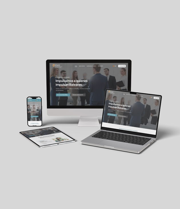 Diseño web autonoms quota cero para la Conselleria d'Empresa, Autònoms i Energia del Govern de les Illes Baleras por CR Disseny